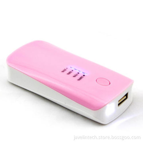 4000/4400/5200mAh 2-pieces 18650 Batteries Power Bank with Short Circuit Protection